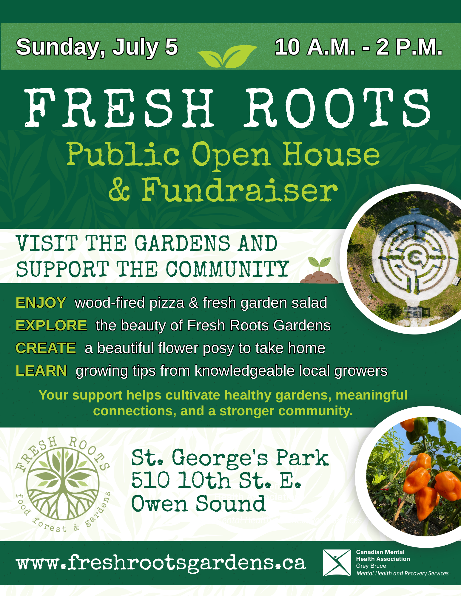 Event image Fresh Roots Community Garden Pizza Day and Open House